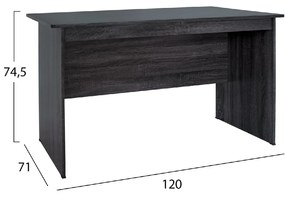 ΓΡΑΦΕΙΟ ΜΕΛΑΜΙΝΗΣ HAYDEN 120x71x74,5 HM2285.01 ΣΕ ΑΝΘΡΑΚΙ ΧΡΩΜΑ