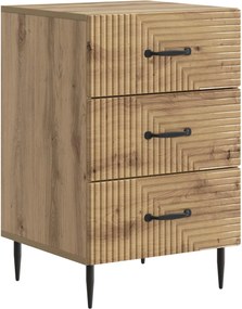 vidaXL Κομοδίνο Artisan Δρυς 43 x 41 x 66,5 εκ. Επεξεργασμένο Ξύλο