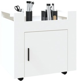 vidaXL Τρόλεϊ Γραφείου Λευκό 60x45x60 εκ. από Επεξεργασμένο Ξύλο
