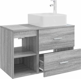 vidaXL Σετ Επίπλων Μπάνιου 2 pcs Γκρι Sonoma Επεξεργασμένο Ξύλο