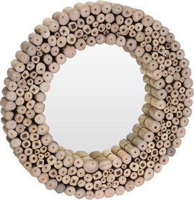 ΔΙΑΚΟΣΜΗΤΙΚΟΊ ΚΑΘΡΈΦΤΕΣ MIRROR TEAK FRAME DIA 50CM J11300860