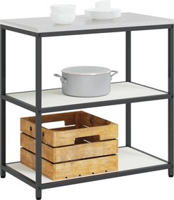 vidaXL Ράφι Κουζίνας HATTEM Λευκό 90 x 50 x 92 εκ Ατσάλι
