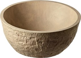 Tema Pietra Beige Ø40 - Επιτραπέζιος Νιπτήρας με Υφή Πέτρας