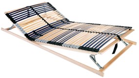 vidaXL Βάση κρεβατιού με λάμες Καφέ 120 x 190 cm Στερεό Ξύλο Μηλιάς