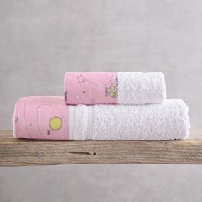 Πετσέτες Παιδικές Venus (Σετ 2τμχ) Pink Ρυθμός Towels Set 70x140cm 100% Βαμβάκι