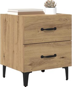 vidaXL Ντουλάπι κρεβατιού 2 pcs Artisan Oak 40 x 35 x 47,5 εκ