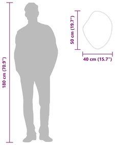 vidaXL Καθρέφτης Τοίχου Χρυσός 50x40 εκ.