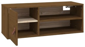 vidaXL Ντουλάπι Τοίχου Καφέ Μελί 80x30x30 εκ. από Μασίφ Ξύλο Πεύκου