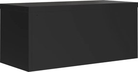 vidaXL Αρχειοθήκη Μαύρη 90x40x145 εκ. Ατσάλινη