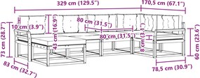vidaXL Σειρά Καναπέ Εξωτερικού 5 pcs Λευκό και Κρεμ Πολυεστέρας