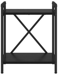 vidaXL Βιβλιοθήκη Μαύρη δρυς 40 x 30 x 48.5 εκ Επεξεργασμένο ξύλο
