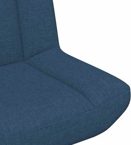 vidaXL Περιστρεφόμενη καρέκλα Μπλε 63 x 75 x 76 εκ ύφασμα