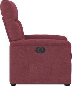 vidaXL Πολυθρόνα Ηλεκτρική Ανακλ. Μπορντό Υφασμάτινη