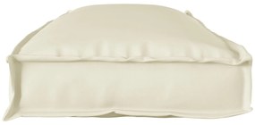 vidaXL Μαξιλάρι Παλέτας για Πάγκο Κρεμ 110x40x8 εκ. Υφασμάτινο