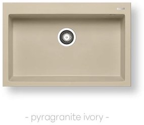 Νεροχύτης Κουζίνας Pyragranite Istros 76x50 εκ. 1B Ivory