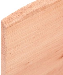 vidaXL Ράφι Τοίχου Ανοιχτό Καφέ 40x30x2 εκ. Επεξεργ. Μασίφ Ξύλο Δρυός