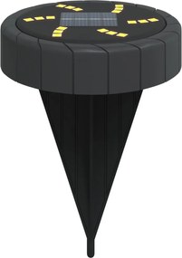 vidaXL Ηλιακά Φωτιστικά Δαπέδου με Στήριγμα Εδάφους 12τεμ. Θερμό Λευκό