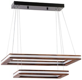 Φωτιστικό Οροφής Lux 846STL1960 50x50x80cm 2xLed 100W Walnut Opviq