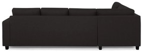 Γωνιακός Καναπές Scandinavian Choice C166, Μαύρο, Ανθρακί, 287x199x79cm, Πόδια: Πλαστική ύλη | Epipla1.gr