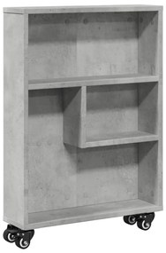 vidaXL Τρόλεϊ Αποθήκευσης Στενό Γκρι Σκυρ. 48x13x68 εκ. Επεξ. Ξύλο