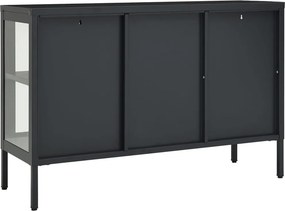 vidaXL Μπουφές Ανθρακί 105 x 35 x 70 εκ. από Ατσάλι και Γυαλί