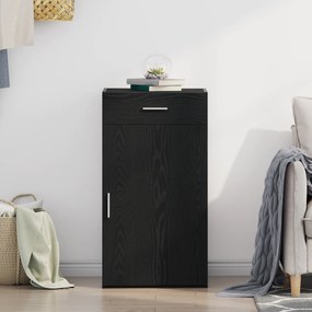 vidaXL Μπουφές Μαύρο Δρυς 30x42,5x93 εκ Επεξεργασμένο Ξύλο