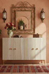 Console Simple 120 - White, Travertine White
Travertine