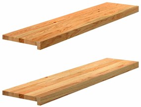 vidaXL Περβάζια παραθύρων 2 τεμ. Αν. Καφέ 110x30x2εκ. Μασίφ Ξύλο Δρυός