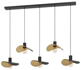 Φωτιστικό Οροφής - Ράγα Saceda 390396 3xΕ27 125x29x150cm Black-Gold Eglo