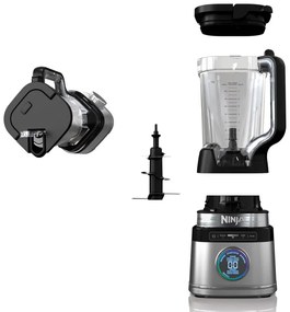 Μπλέντερ Ninja Detect Pro TB201EU, 1200W, 2,1 λίτρα, 14 ταχύτητες, χρονοδιακόπτης, οθόνη LED, χωρίς BPA, μαύρο/κρασί