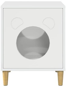 vidaXL Σπίτι Γάτας Λαμπερό Λευκό 42,5 x 40 x 52,5 εκ