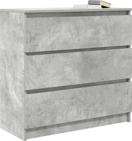 vidaXL Ντουλάπι Γκρι Σκυροδέματος 80x35x76 εκ. Επεξεργασμένο Ξύλο