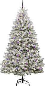 vidaXL Τεχνητό Χριστουγεννιάτικο Δέντρο Πράσινο και Λευκό 270 cm