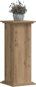 vidaXL Βάσεις Φυτών Αρτισιανή Δρυς 33x33x80 εκ. Επεξ. Ξύλο