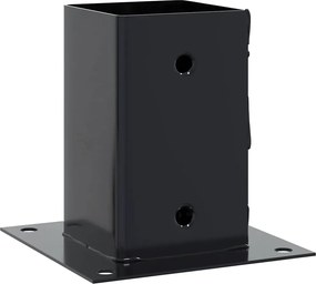 vidaXL Βάσεις στύλων τετράγωνες 12 τεμάχια Χάλυβας με επικάλυψη σκόνης