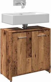 vidaXL Ντουλάπι Νιπτήρα Μπάνιου Παλιό Ξύλο 60x33x60 εκ