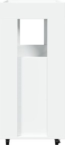 vidaXL Τρόλεϊ Μπαρ Λευκό 60x39,5x89 εκ. Επεξ. Ξύλο