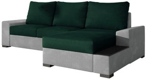 Γωνιακός καναπές Nero-Γκρι-Πράσινο-Δεξιά