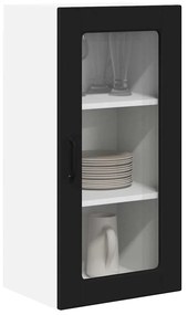 vidaXL Ραφιέρα τοίχου LUCCA 2 pcs Μαύρο 40 x 31 x 80 εκ.
