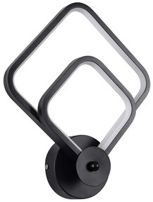 Φωτιστικό Τοίχου - Απλίκα Anna 61085 Led 15W 25x8x30cm Black GloboStar Αλουμίνιο
