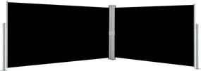 vidaXL Σκίαστρο Πλαϊνό Συρόμενο Μαύρο 160 x 600 εκ.