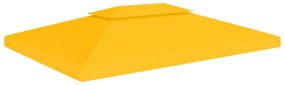 vidaXL Κάλυμμα για Κιόσκι 2 Επιπέδων Κίτρινο 4 x 3 μ. 310 γρ./μ²