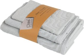 Πετσέτες Μπάνιου (Σετ 3τμχ) Das Home Best Line 0881 Grey 550gsm