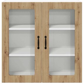 vidaXL Ραφιέρα τοίχου LUCCA Artisan Δρυς 80 x 31 x 80 εκ.