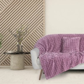 Κουβέρτα Καναπέ 1358 Fleece Dusty Purple Das Home 130X170 Πολυέστερ