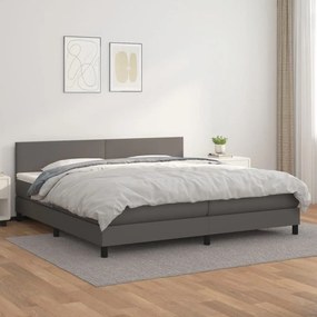 ΚΡΕΒΑΤΙ BOXSPRING ΜΕ ΣΤΡΩΜΑ ΓΚΡΙ 200X200 ΕΚ. ΣΥΝΘΕΤΙΚΟ ΔΕΡΜΑ 3141027