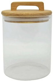 Βάζο Γυάλινο 824335 650ml Clear-Natural Ankor Ξύλο,Γυαλί