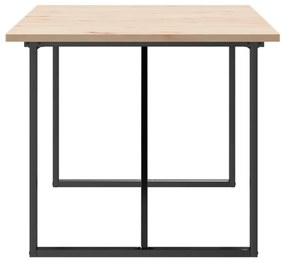 vidaXL Τραπέζι Τραπεζαρίας Πλαίσιο Ο Μασίφ Πεύκο/Ατσάλι