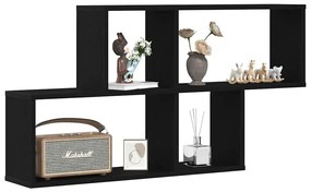 vidaXL Ράφι Τοίχου Μαύρη δρυς 76 x 15 x 53 εκ Επεξεργασμένο ξύλο