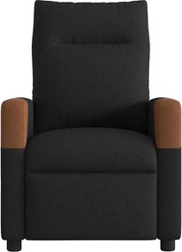 vidaXL Πολυθρόνα Μασάζ Ηλεκ. Ανακλινόμενη Μαύρη Υφασμάτινη